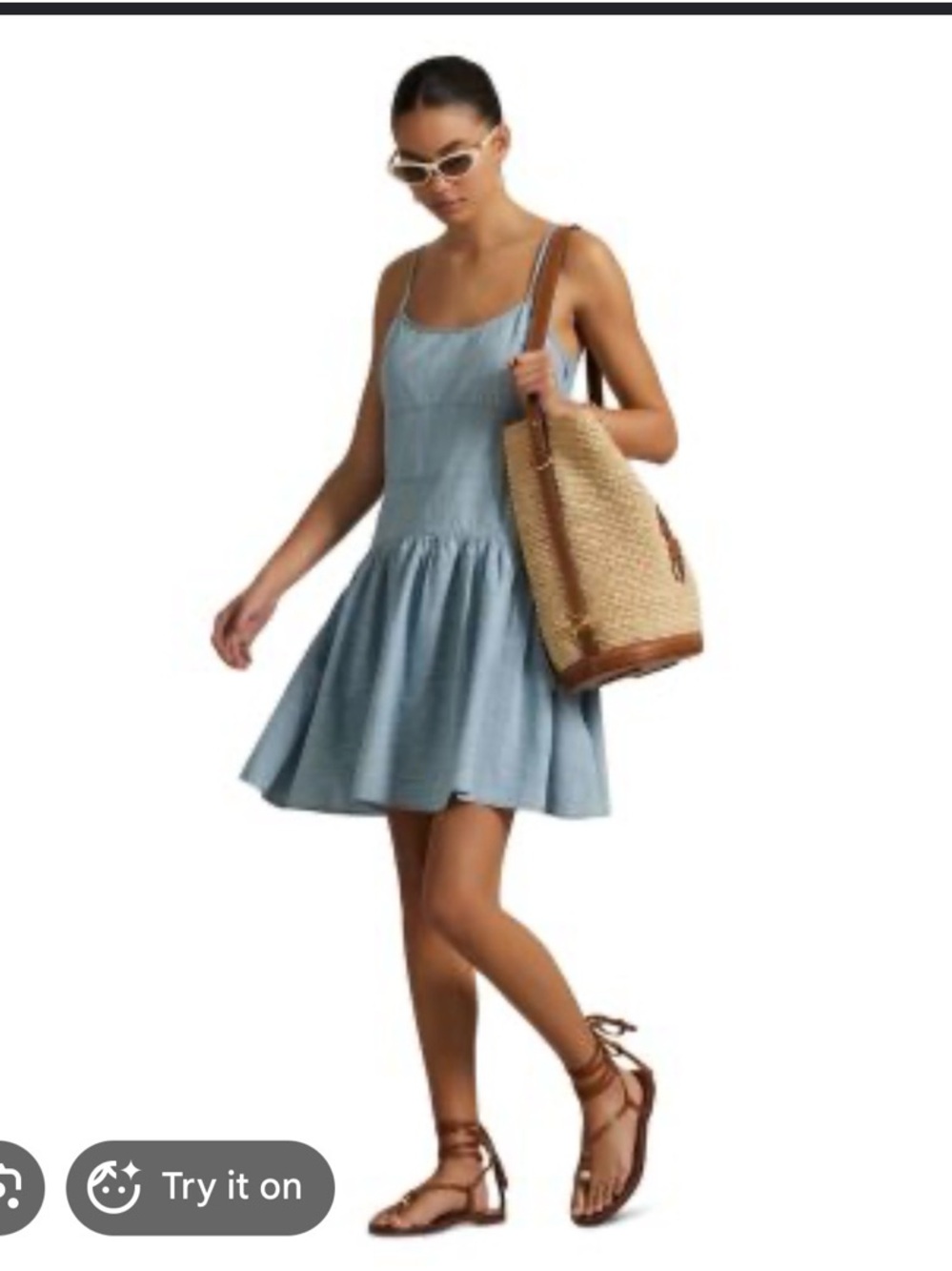 Never Worn Polo by Ralph Lauren Light Blue Sleeveless Sundress